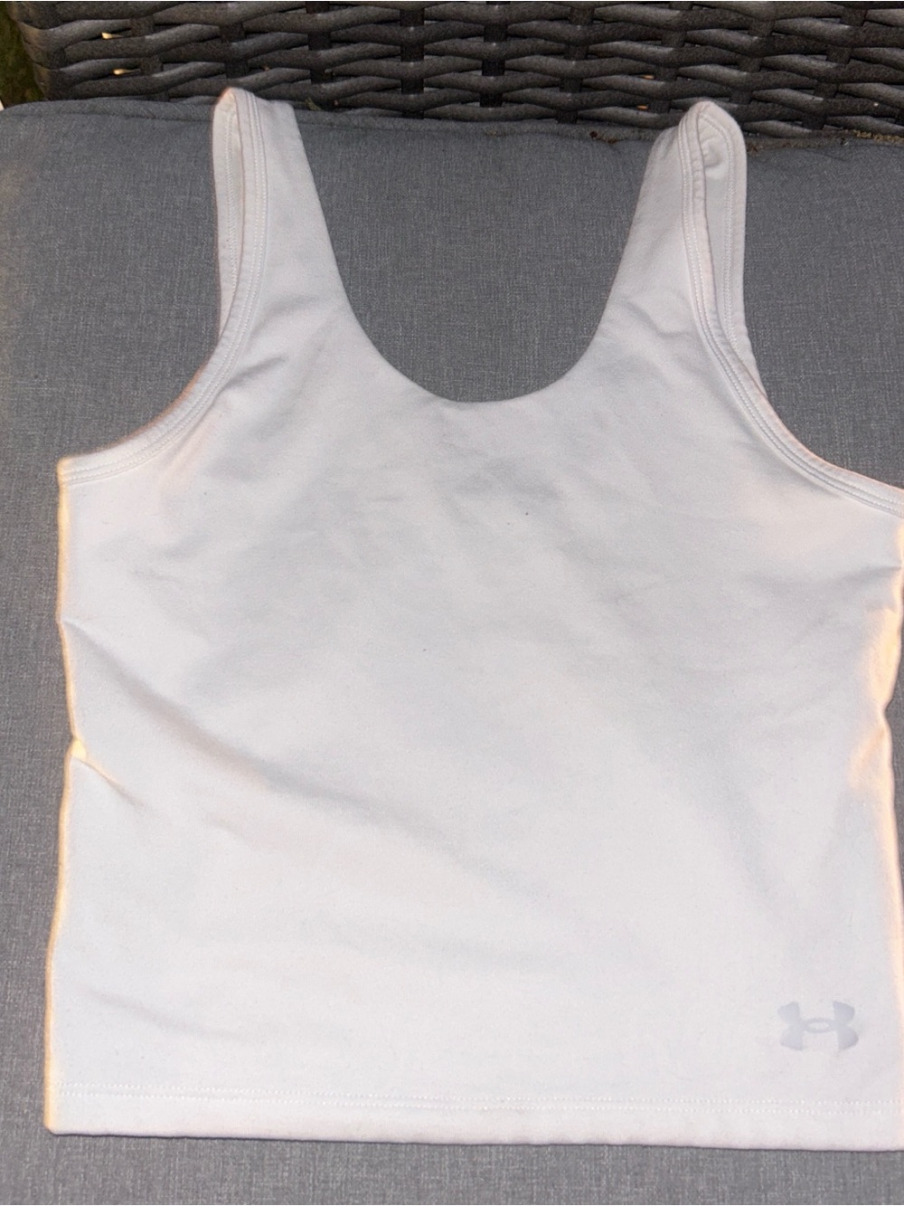 Under Armour White Performance Crop Tank